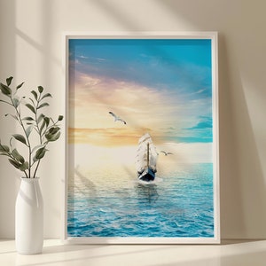 Luxurious Boat Print, Luxury Yacht Poster, Vintage Fashion Magazine Poster, Retro Fashion Canvas Art, Luxury Fashion Print, Trendy Wall Art