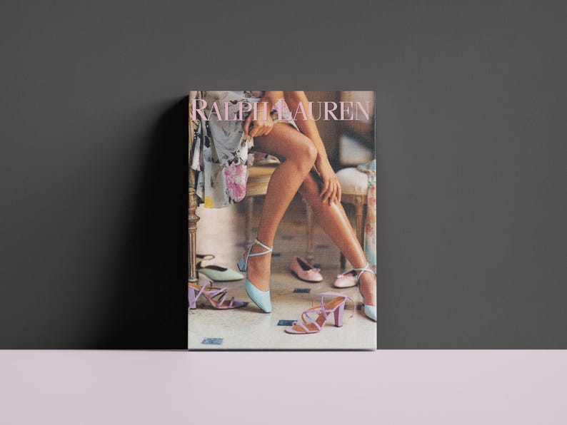 Old money style fashion wall art inspired by iconic Ralph Lauren fashion photography.