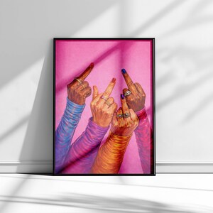 Modern feminist decor artwork symbolizing strength and self expression