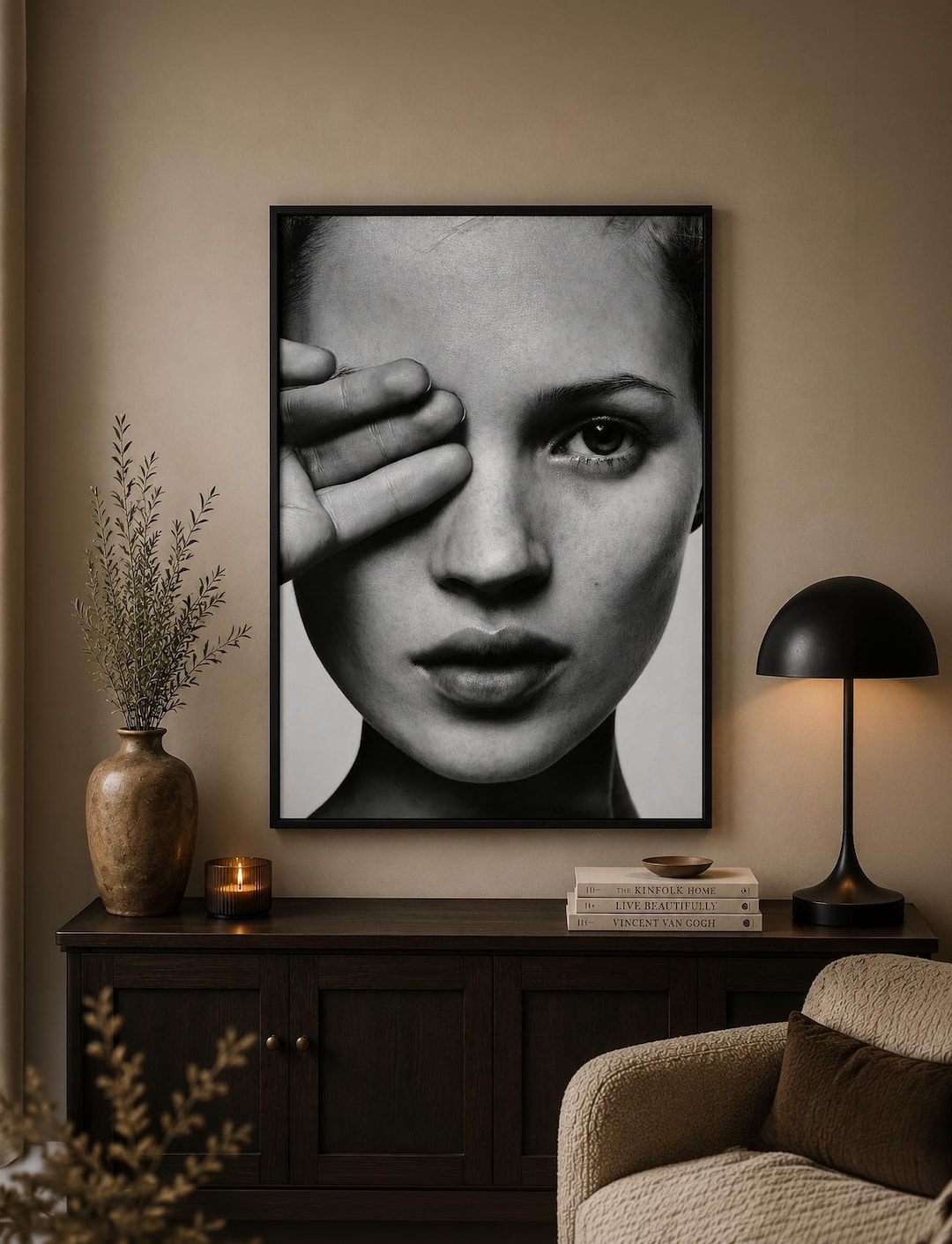 Kate Moss Famous Poster, Vintage Fashion Magazine Poster, Retro