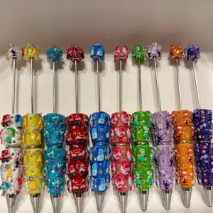 Inside Out Inspired Beaded Pen | Emotion Character Pen | Handmade Ballpoint Pen | Cute Disney Inspired Gift | Teacher Gift | Planner Pen