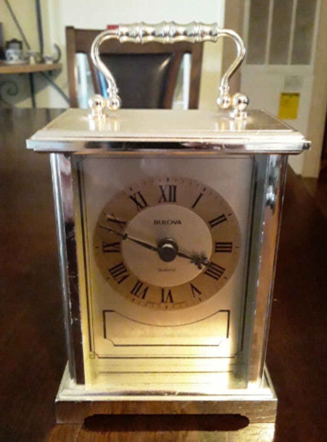 Vintage Bulova Desk Mantel Shelve Clock Germany works Great Etsy