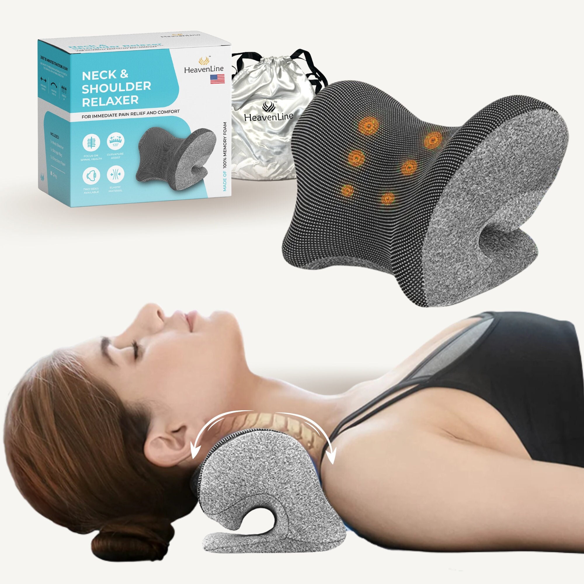 Rolneck - Blesnia Neck Massager, 2024 New Blesnia Rolneck Neck Massager,  Self Neck and Shoulder Massager Roller, Neck Roller Massager Tool for Pain