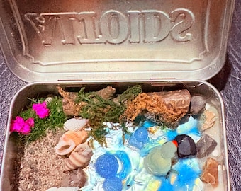 Miniature zen beach in box