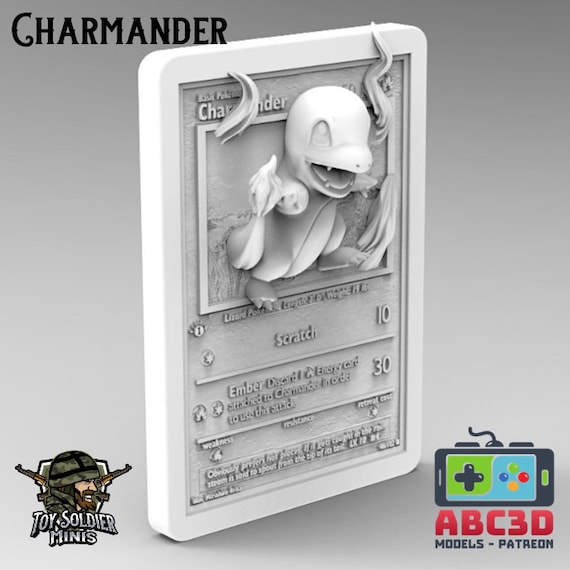Charmander 3D Pokemon Card - Etsy