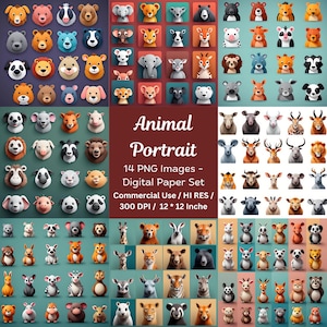 Animals Digital Paper, Nursery Seamless Pattern, Baby Shower, Scrapbook Paper, Cartoon Animals, Cute Animals, Cute Wild Animals, Classroom