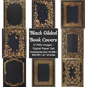 Gilded Blue Book Cover, Gilded Book Cover, Gilded Gold, Blue