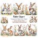 Cute Watercolor Rabbits - Digital Download - Bunny Digital Paper Craft ...