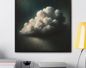HenryKevinDesigns 'Ethereal Skies' Framed Canvas Fine Art Print, Vintage Moody Vibe Framed Gallery Wall Art, Ready to Hang