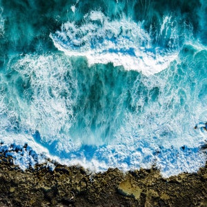 Droneshot rough eastcoast Bonaire, Dutch Caribbean