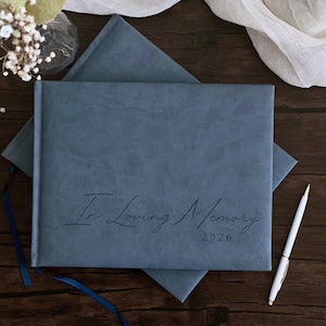 Funeral Guest Book Memorial Service Celebration of Life Guestbook In Loving Memory Guest Book Personalized 2026 Year Book of Condolences