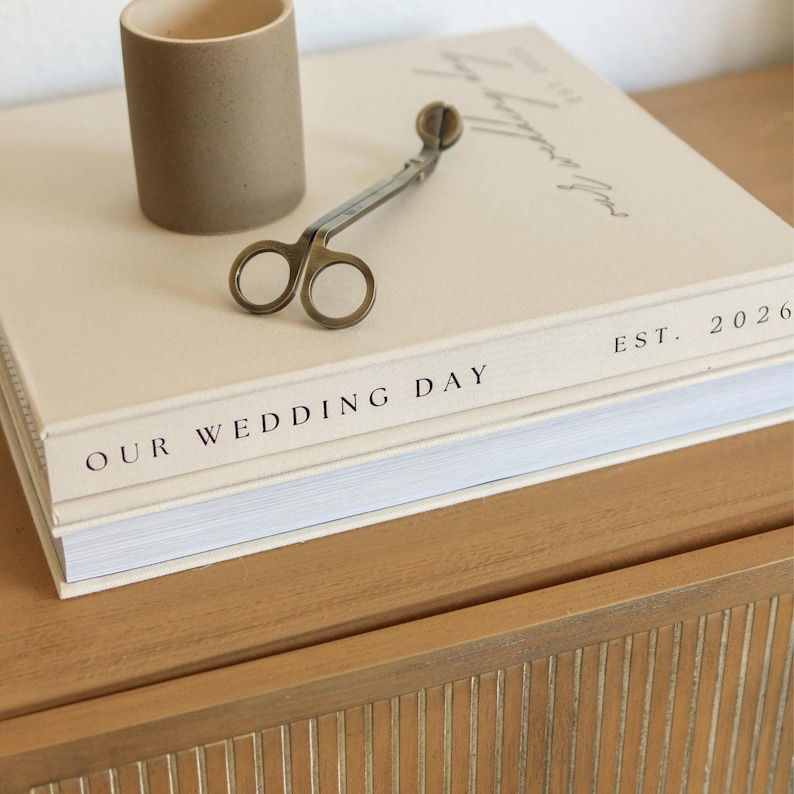 Wedding Photo Album for 4x6 Pictures Large Picture Scrapbook Horizontal & Vertical Pictures Linen Book for Personalized Memory Keepsake image 7