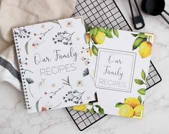 Blank Recipe Book To Write In Your Own Recipes DIY Family Cook Book Keepsake Journal Notebook Template Create Personalized Cookbook Heirloom