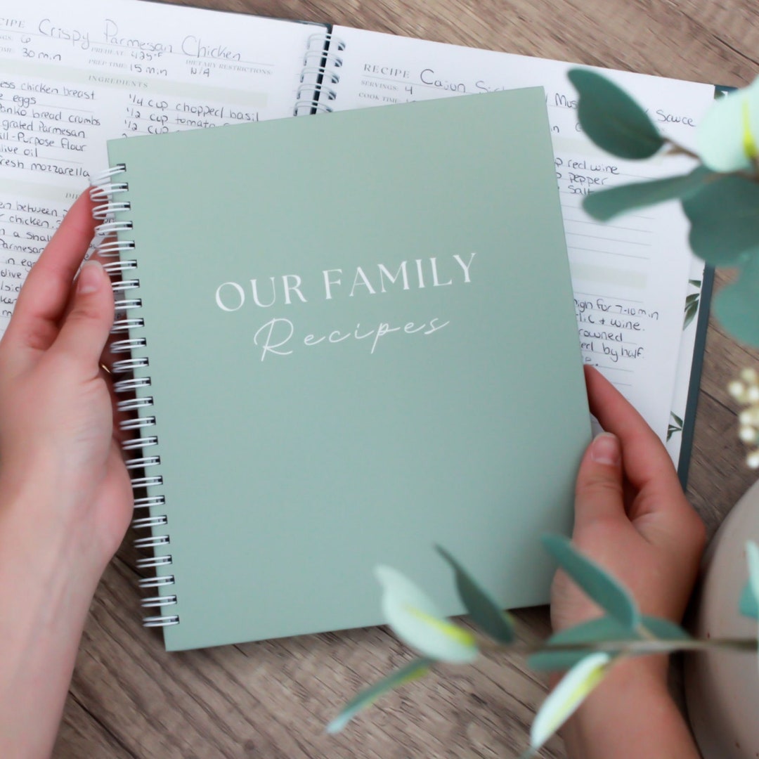 Blank Recipe Book to Write in Your Own Recipes DIY Family Cook Book ...