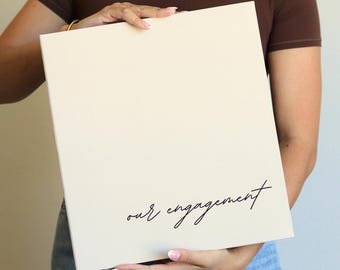 Engagement Honeymoon Photo Album Book 4x6 Photos Linen Scrapbook for 400 Photos Wedding Engagement Party Memory Book Journal Keepsake Binder