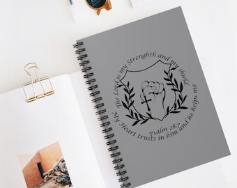 Cuaderno de espiral cristiano inspirador: versículo bíblico, regalo de fe