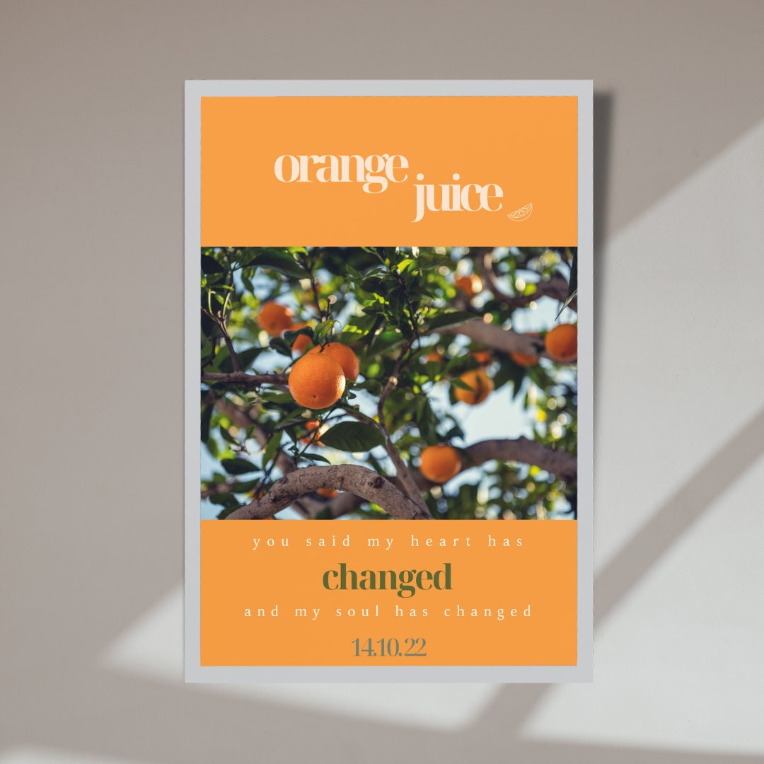 Orange Juice DIGITAL DOWNLOAD Poster Etsy