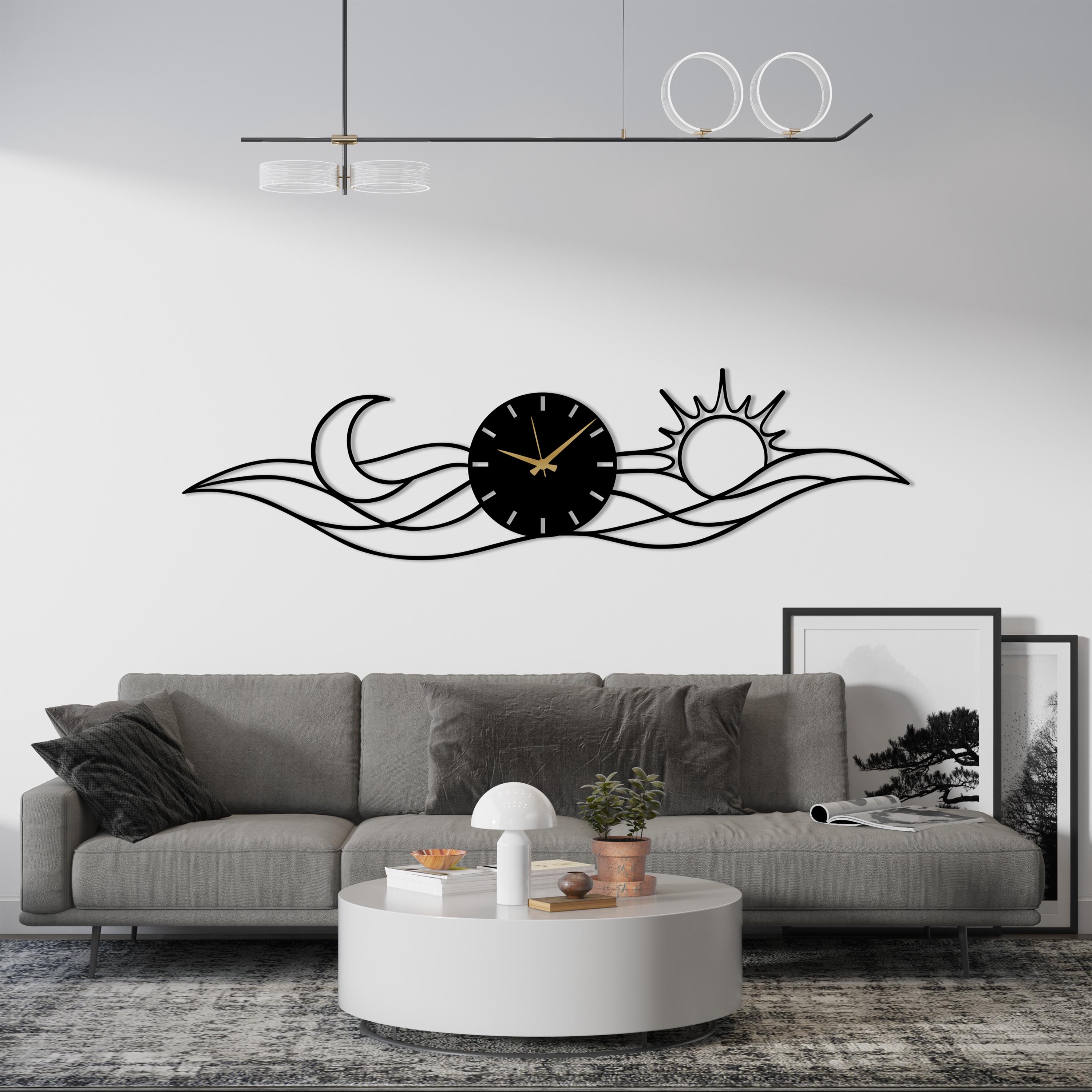 Large Sun Wall Clock - Etsy
