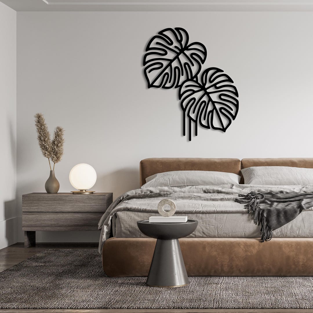 Monstera Leaf Metal Wall Art: Modern Botanical Tropical Decor - Etsy