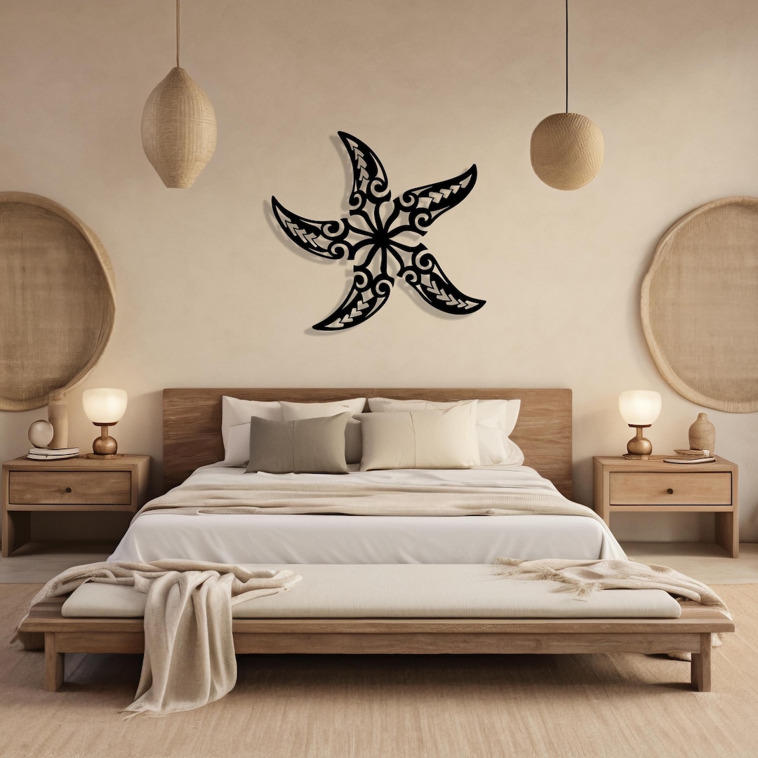 Abstract Starfish Metal Wall Art: Coastal Beach House Decor - Etsy