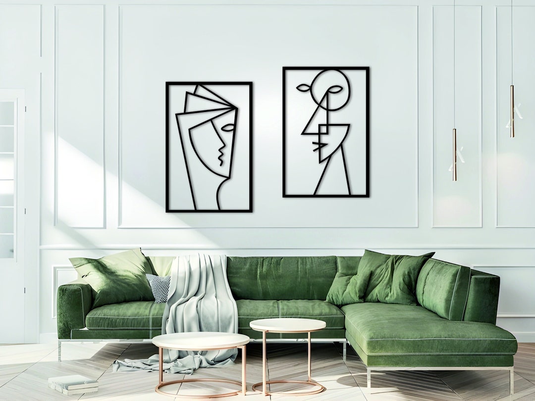 Metal Wall Art Framed Metal Wall Art Abstract Modern Metal Etsy