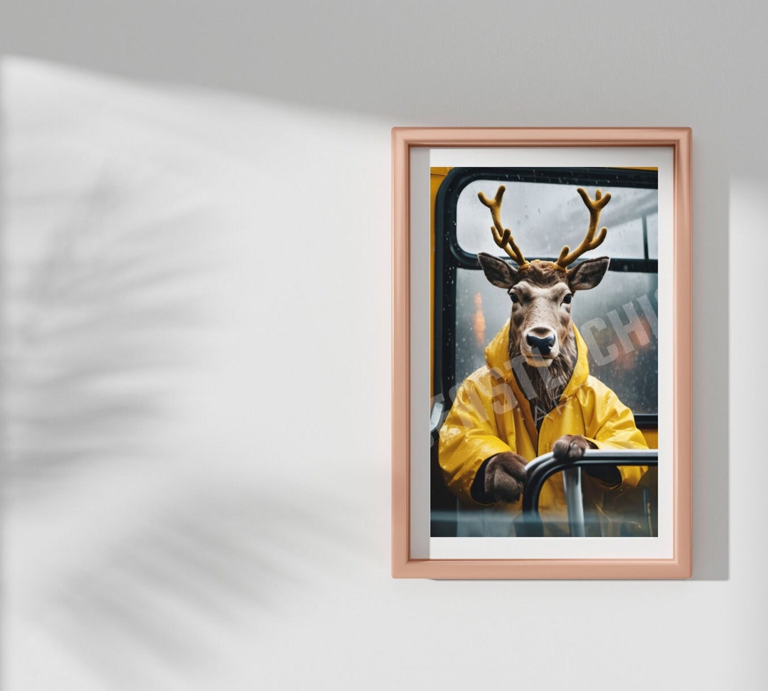 Baby Reindeer Digital Print Printable AI Generated Art for Wall Art or