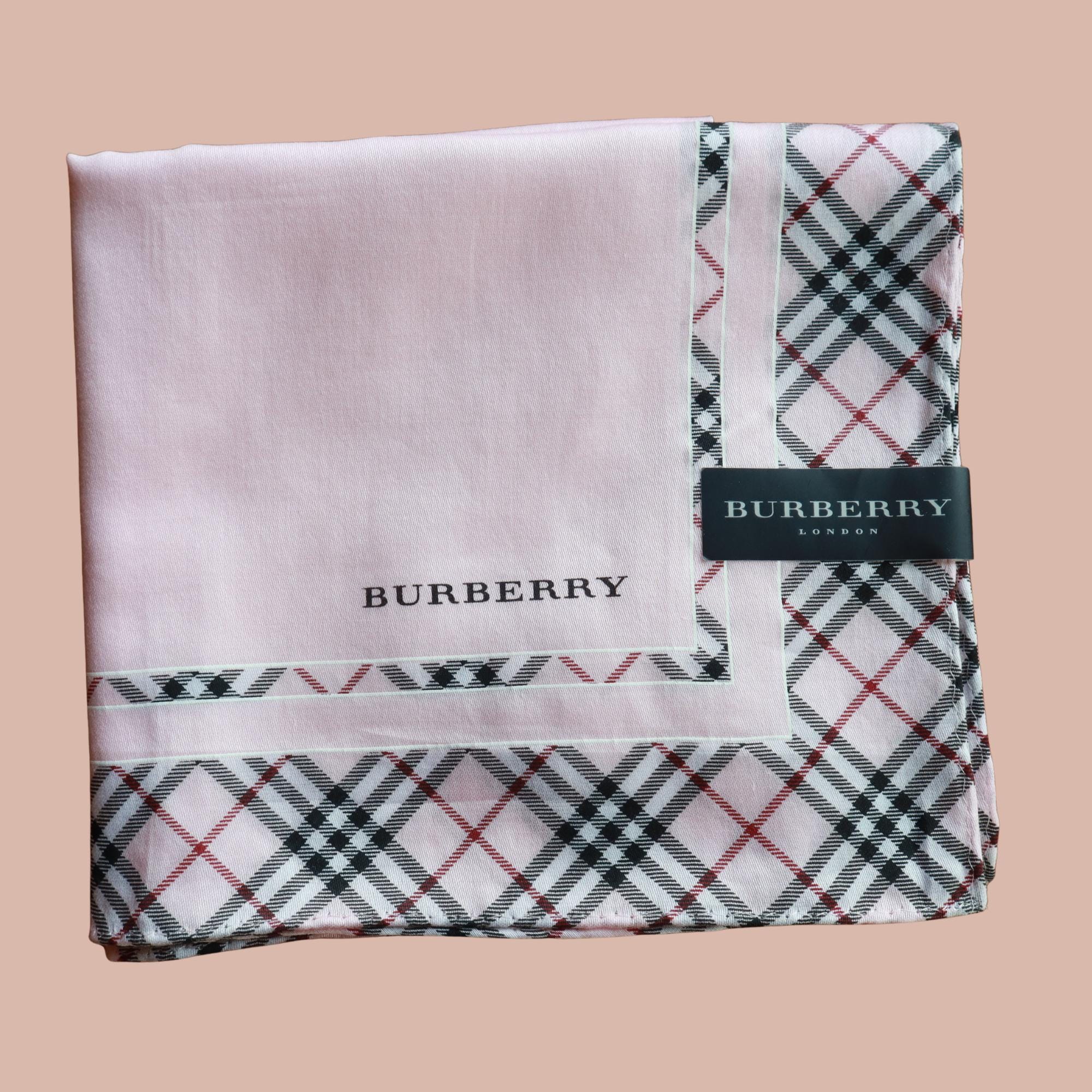 バーバリー ハンカチ - ノバチェック柄 ネイビー 未使用 BURBERRY 2026