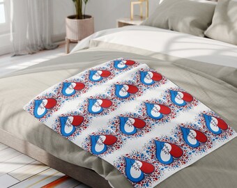 Dead Stealie Fleece Blanket, Grateful Dead Inspired (50"x60")