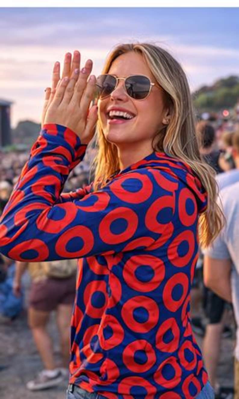 Phish Donuts UPF 50+ Performance Sun Hoodie | Lightweight Moisture-Wicking Shirt image 3