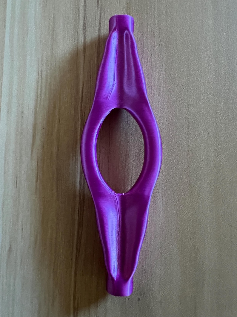 Magenta double pen in silk filament