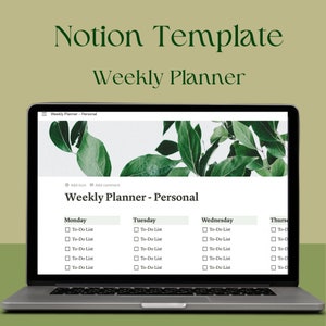 Notion Template/Weekly Planner/Simple/2024/Digital Planner