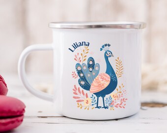 Personalized Dog Enamel Mug, Custom Name Camping Cup - Etsy