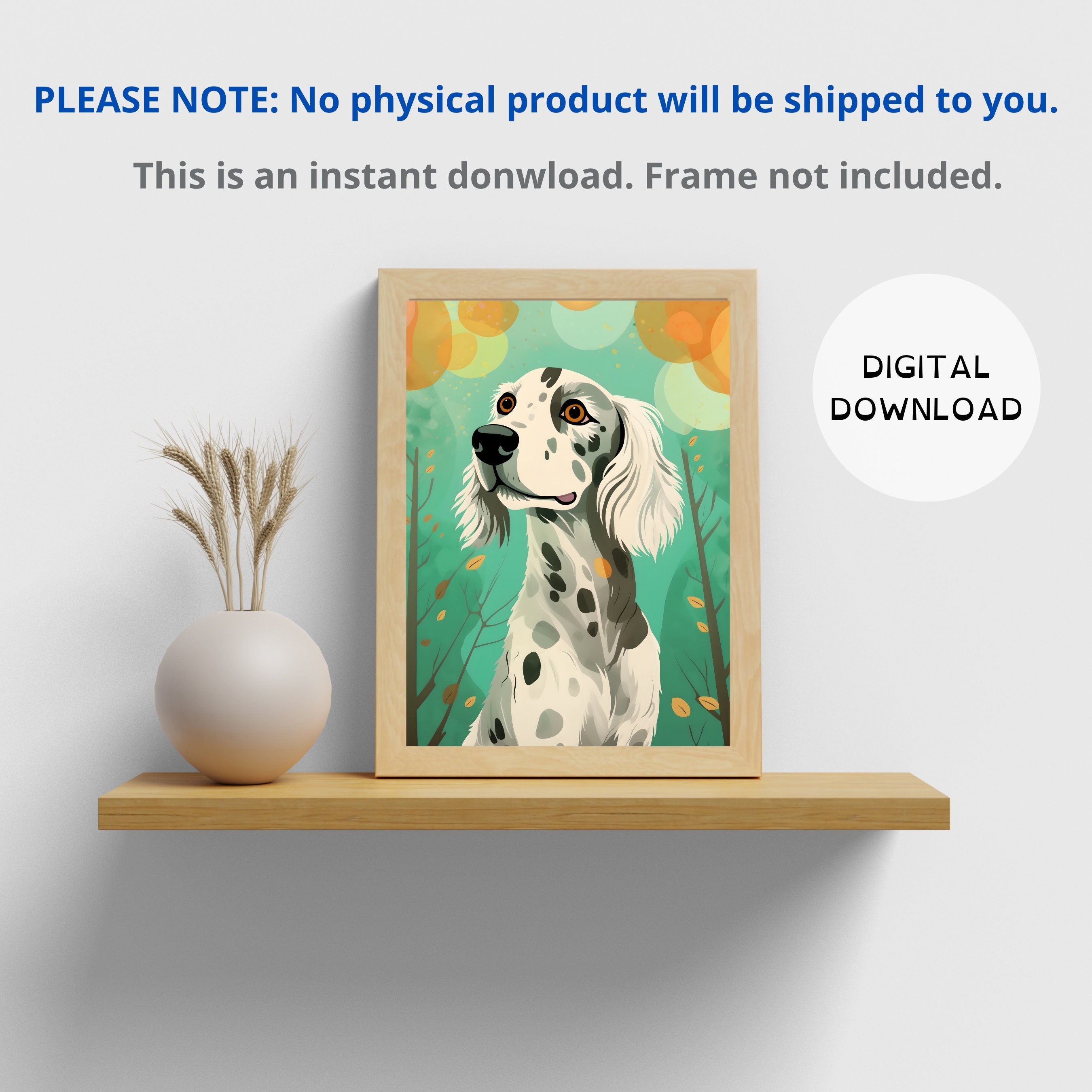 Dog Art PRINTABLE Dog Poster Printable Wall Art Nursery Home - Etsy