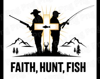 Cross Hunting Fishing Png Christian Hunting Png Outdoor Png Cross Png Outdoors Png Shirt Design Faith Png Hunt Png Fish Png Digital Download