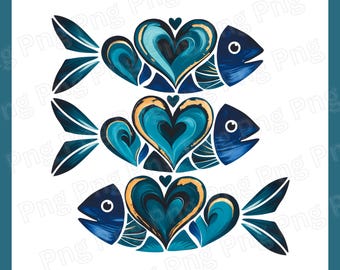 Abstrato Azul Peixe Png Oceano Animal Png Vida Marinha Ouro Azul Coração Png Caprichoso Oceano Arte Png Costeiro Png Vida Marinha Png Oceano Peixe Sublimação