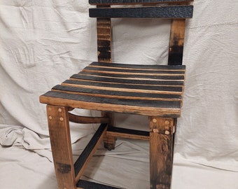 Bourbon Barrel Stave Kitchen Chair