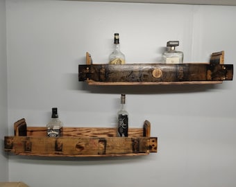 Bourbon Barrel Stave bottle display rack - Large