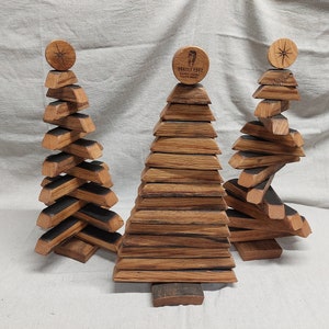 Bourbon Barrel Stave Christmas Tree