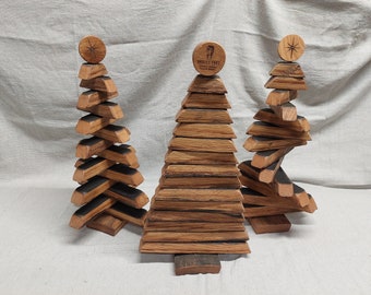 Bourbon Barrel Stave Christmas Tree