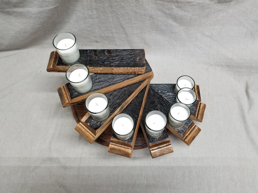 Barrel Stave Spiral Votive Candle Display Etsy
