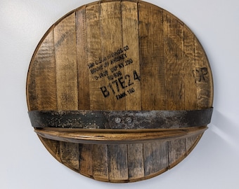 Distillery Stamp Bourbon Barrel Shelf