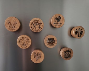 Engraved Bourbon Barrel Bung Magnets