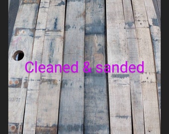 Cleaned & Sanded Bourbon / Whiskey Barrel Staves