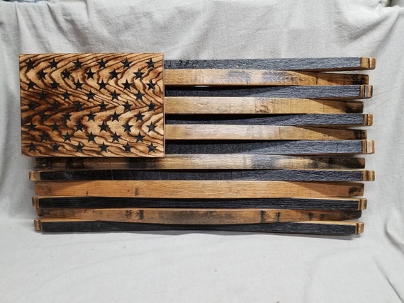 Bourbon Barrel Stave American Flag