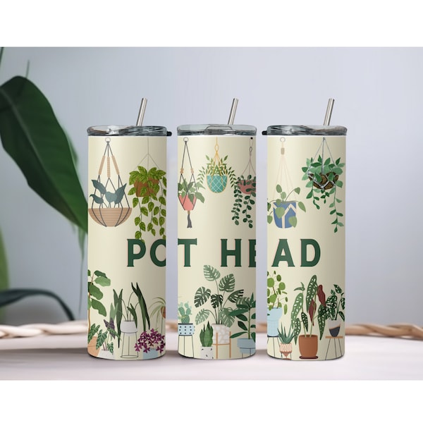 Pot Head Plant Lovers 20 oz Tumbler wrap DIGITAL DOWNLOAD