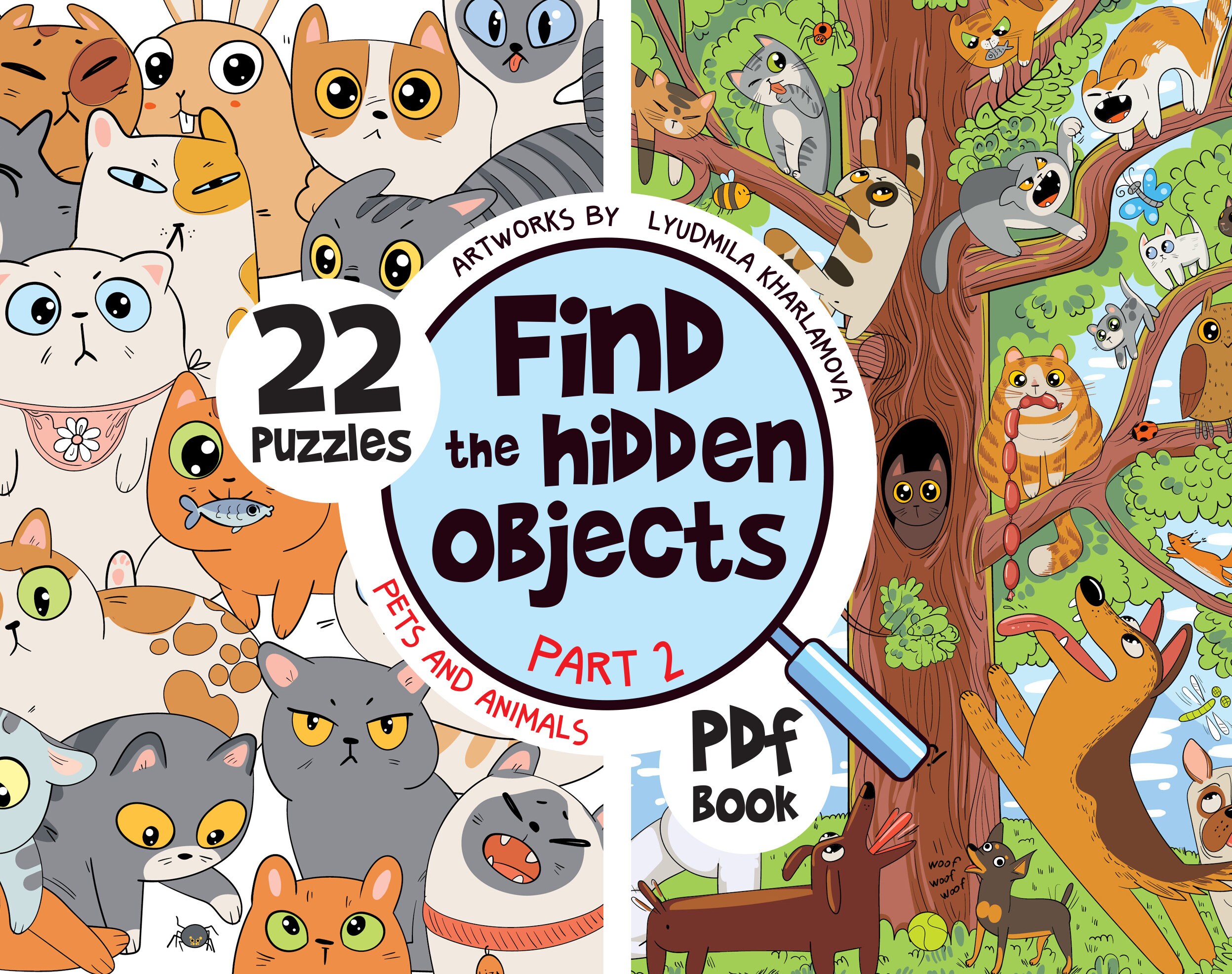 Puzzle Book find the Hidden Object Pets and - Etsy