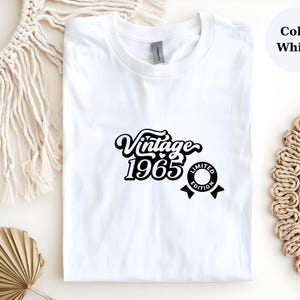 Vintage 1965 T-Shirt – Limited Edition Birthday Tee for Men & Women, 60th Birthday Gift