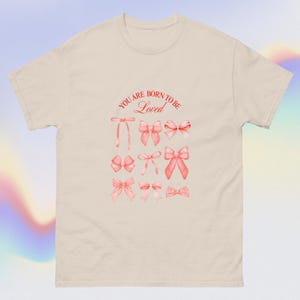 Ribbon Graphic T-Shirt – Cute Bow Aesthetic Tee – Feminine & Trendy Shirt for Women and Girls