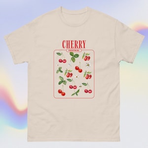 Cherry T-Shirt - Süßes Y2K Fruit Graphic Tee - Ästhetisches Vintage Style Shirt für Frauen und Mädchen