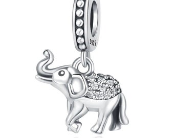 cute Elephant charm fit for Pandora Bracelet 925 sterling silver, animal charm